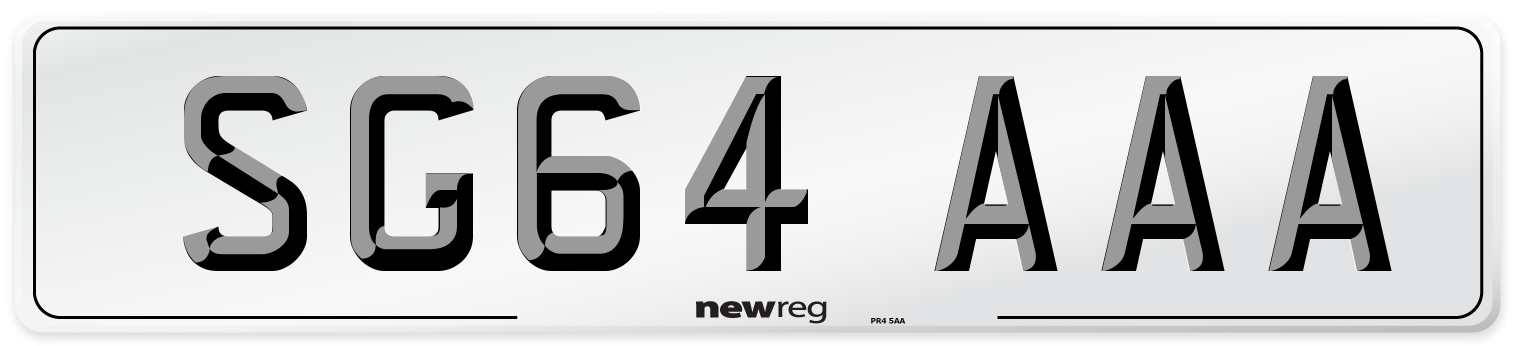 SG64 AAA Number Plate from New Reg
